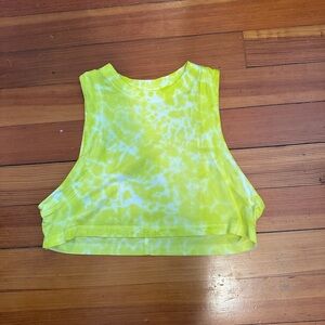 Yellow Tie-Dye Sleeveless Top